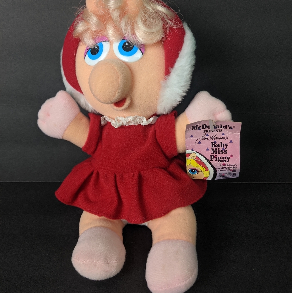Baby Miss Piggy Jim Henson VINTAGE 1987 Plush Muppets by McDonalds